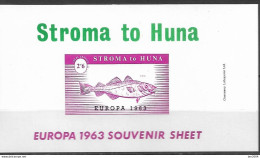 1963 Stroma To Huna  Bloc **MNH Europa - 1963