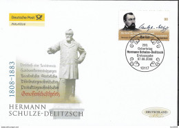 2008 Deutschland Germany  Mi  2684 FDC 200. Geburtstag Von Hermann Schulze-Delitzsch - 2001-2010