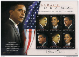 2009 Micronesien Mi. 1915-7 **MNH  Amtseinführung Von Barack Obama Als 44. Präsident Der Vereinigten Staaten - Micronesia