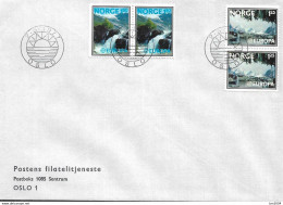 1977 Noregen  Mi. 742-3 DO DU  FDC Used Europa: Landschaften. - 1977