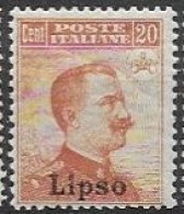 Italy 1912 Aegean Mnh ** Lipso No Watermark 160 Euros - Aegean (Lipso)