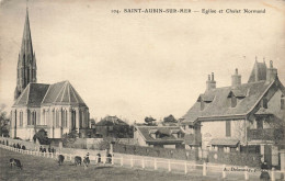 St Aubin Sur Mer * Route , église Et Chalet Normand - Saint Aubin