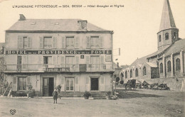 Besse * Place , Hôtel De La Providence Et De La Poste GRANGIER , Et L'église - Besse Et Saint Anastaise