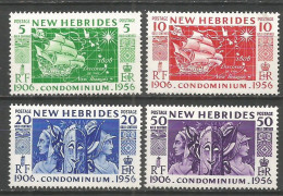 NUEVA HEBRIDES YVERT NUM. 171/174 * SERIE COMPLETA SIN FIJASELLOS - Unused Stamps