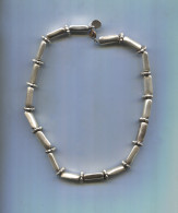 Beau Collier Perles Oblongues - argent ? - Collares/Cadenas