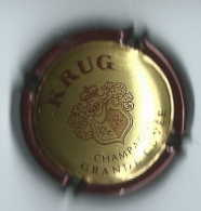 KRUG  N° 49a  Lambert  - Tome 1  216/7  Grande Cuvée  , Contour Marron ,   Diam.32mm - Krug