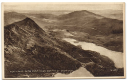 Pen-Y-Pass Path From Near Summit Of Snowdon - Unknown County