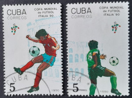 Cuba 1990 Sport Football Coupe Du Monde World Cup Soccer Yvert 3001 3003 O Used - Usati