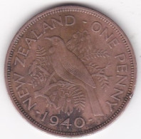 New Zealand 1 Penny 1940, George VI, En Bronze , KM# 13 - Neuseeland