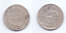 French Indochina 20 Centimes 1909 - Französisch-Indochina