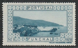 Vignette/ Vinheta, Portugal - 1928, Paisagens E Monumentos. Funchal -||- MNG, Sans Gomme - Local Post Stamps