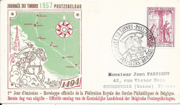 JOURNÉE DU TIMBRE 1957 POSTZEGELDAG - 1951-1960