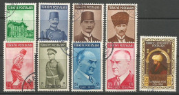 Türkei Turkey Turkiye Mi.1063/70 Complete Set + Mi.1359 Used 1939/53 - Oblitérés