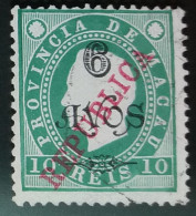 MACAU - D.LUIS I ,COM SOBRECARGA "REPÚBLICA" E SOBRETAXA - CE167 - Unused Stamps