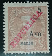 MACAU - D.CARLOS I, COM SOBRETAXA CE198 - Ungebraucht