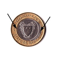 Bahrain Coins - State Of Bahrain 100 Fils Old Rare ERROR Coin - ND 1995 #1 - Bahrein