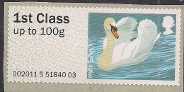 GB 2011 - 14 QE2 1st Mute Swan Post & Go Umm SG FS 16 ( K214 ) - Post & Go (automaten)