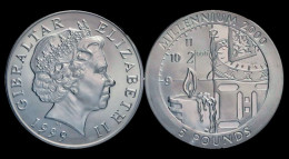 Gibraltar Titanium 5 Pounds 1999-Millennium 2000 UNC - Gibilterra