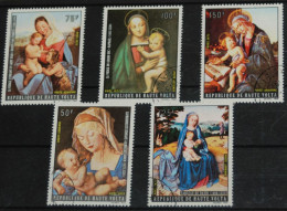 HOUTE VOLTA 1973, Paintings, Madonna, Mi #414-8, Used - Madonnen