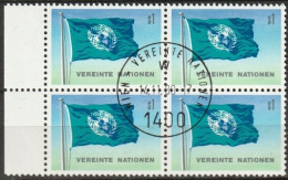 UNO Wien 1979 Mi-Nr.2  O Gestempelt 4er Block ( 1766) Günstige Versandkosten - Used Stamps