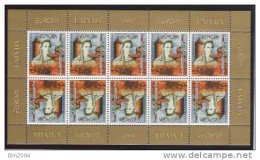 1997 Lettland   Lettonie Yv.  416  Mi. 453  **MNH  Sheet - 1997