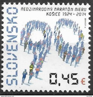 2014 Slowakei  Mi. 744  **MNH    90 Jahre Kaschauer Marathonlauf. - Ungebraucht