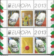 2013  BULGARIA/Bulgarien Mi.5092-3  **MNH Gutter Air  Europa: Postfahrzeuge. - 2013