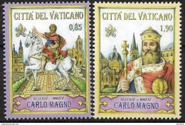 2014 Vatikan Mi. 1807-8 **MNH  1200. Todestag Von Karl Dem Großen. - Unused Stamps