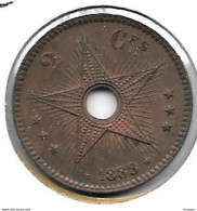 Belgian Congo 2 Centimes 1888 Km 2   Xf+/ms60 !! Look !!!! - 1885-1909: Leopoldo II