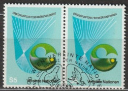 UNO Wien 1982 MiNr.27 Paar O Gest. Erhaltung Und Schutz Der Natürliche Umwelt ( 1841)  Günstige Versandkosten - Used Stamps