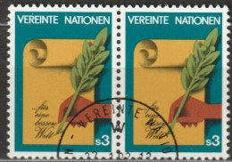 UNO Wien 1982 MiNr.23 Paar O Gest. Menschenrechte ( 1956)  Günstige Versandkosten - Used Stamps