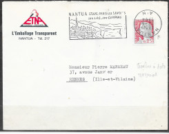 Anomalie Flamme Illustrée =o De Nantua Ain 12-6 1964 Tête Bêche (timbre à Date Renversé) - Covers & Documents