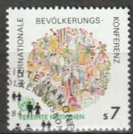 UNO Wien 1984 MiNr.38 Gest. Weltbevölkerungskonferenz ( 1966) - Oblitérés