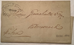 Canada 1813 QUEBEC SHIP LETTER Stampless Entire Letter>Kilmarnock, Scotland GB  (mail Cover Poste Maritime - ...-1851 Vorphilatelie