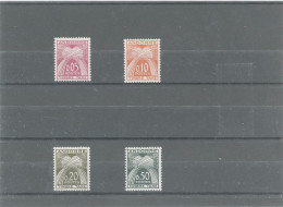 ANDORRE FRANÇAIS - TAXES N° 42 /45 -SERIE COMPLETE - Unused Stamps