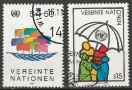 UNO Wien 1985 MiNr.49 - 50 Gest.  ( 2291 ) - Oblitérés