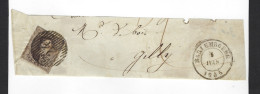Medaillon 10 Cent Op Briefstuk Verzonden Van MARIEMBOURG Naar GILLY In 1855 ; Details & Staat Zie Scan ! LOT 177 - 1849-1865 Médaillons (Autres)