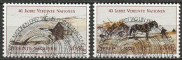 UNO Wien 1985 MiNr.51A-52A O Gestempelt 40.Jahre UNO ( 2312) - Oblitérés