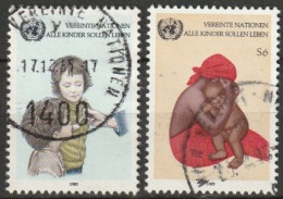 UNO Wien 1985 MiNr.53-54 O Gestempelt  UNICEF Gegen Kindersterblichkeit ( 2319) - Usati