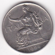 Italie Buono Da 1 Lire 1924 Vittorio Emmanuel III , En Nickel , KM# 62 - 1900-1946 : Victor Emmanuel III & Umberto II