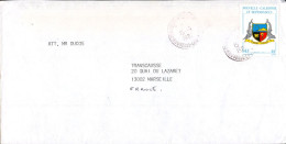 NOUVELLE CALEDONIE SEUL SUR LETTRE POUR LA FRANCE 1987 - Brieven En Documenten