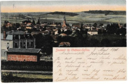 CPA SOUVENIR DE CHATEAU -SALINS   MOSELLE-Précurseur-Circulée 1906- Très Peu Connue ?? - Chateau Salins