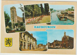 Dav :  Nord : HAUBOURDIN   : Vues , église, Mairie, Péniche... - Haubourdin