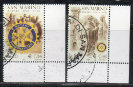 REPUBBLICA DI SAN MARINO 2000 ROTARY CLUB SERIE COMPLETA COMPLETE SET USATA USED OBLITERE' - Oblitérés