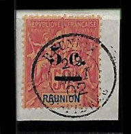 ZA0060b - REUNION  -  STAMP -  Yvert  # 53 Fine USED - ERROR: Accent - Used Stamps