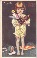 Illustrateur - Bompard - Petite Fille Avec Son Soulier Rempli De Jouets - Carte Postale Ancienne - - Bompard, S.