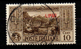 COLONIE ITALIANE - LIPSO - 1932 - GARIBALDI - 10 CENT. - USATO - Egée (Lipso)