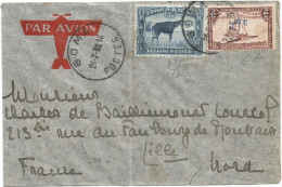 CONGO BELGE 2FR50+PA 3FR50 LETTRE COVER AVION GOMA 24.7.1939 TO FRANCE - Briefe U. Dokumente