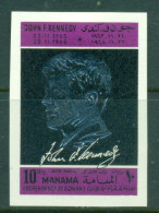 Manama 1968 Mi#113B JFK, Kennedy 5th Death Anniversary IMPERF MLH - Other & Unclassified