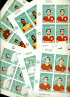 Manama 1968 Mi#A106B-F106B Football, International Top Players 6xsheetlets IMPERF MLH - Andere & Zonder Classificatie